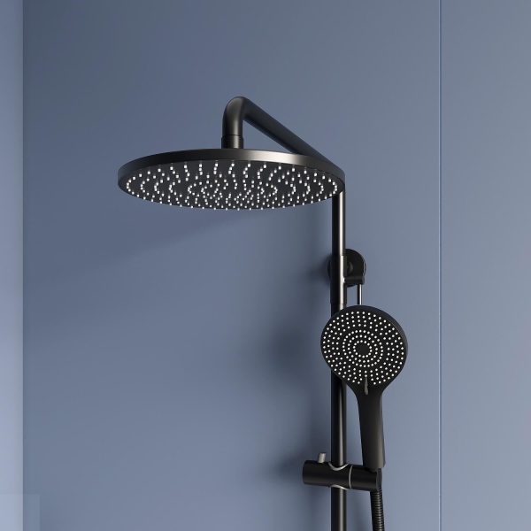 Душевая система со смесителем RGW Shower Panels 51140133-04 монтаж настенная без термостата черный