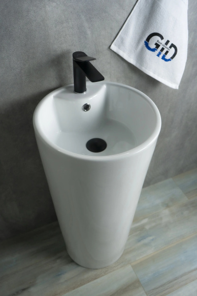 Раковина напольная круглая GID ceramic  Nb131 керамика цвет белый