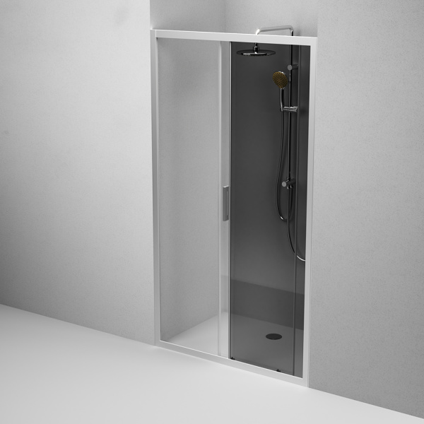 Душевая дверь Am.Pm Gem W90G-110-1-195MG 110 см стекла тонированные прозрачные, профиль хром