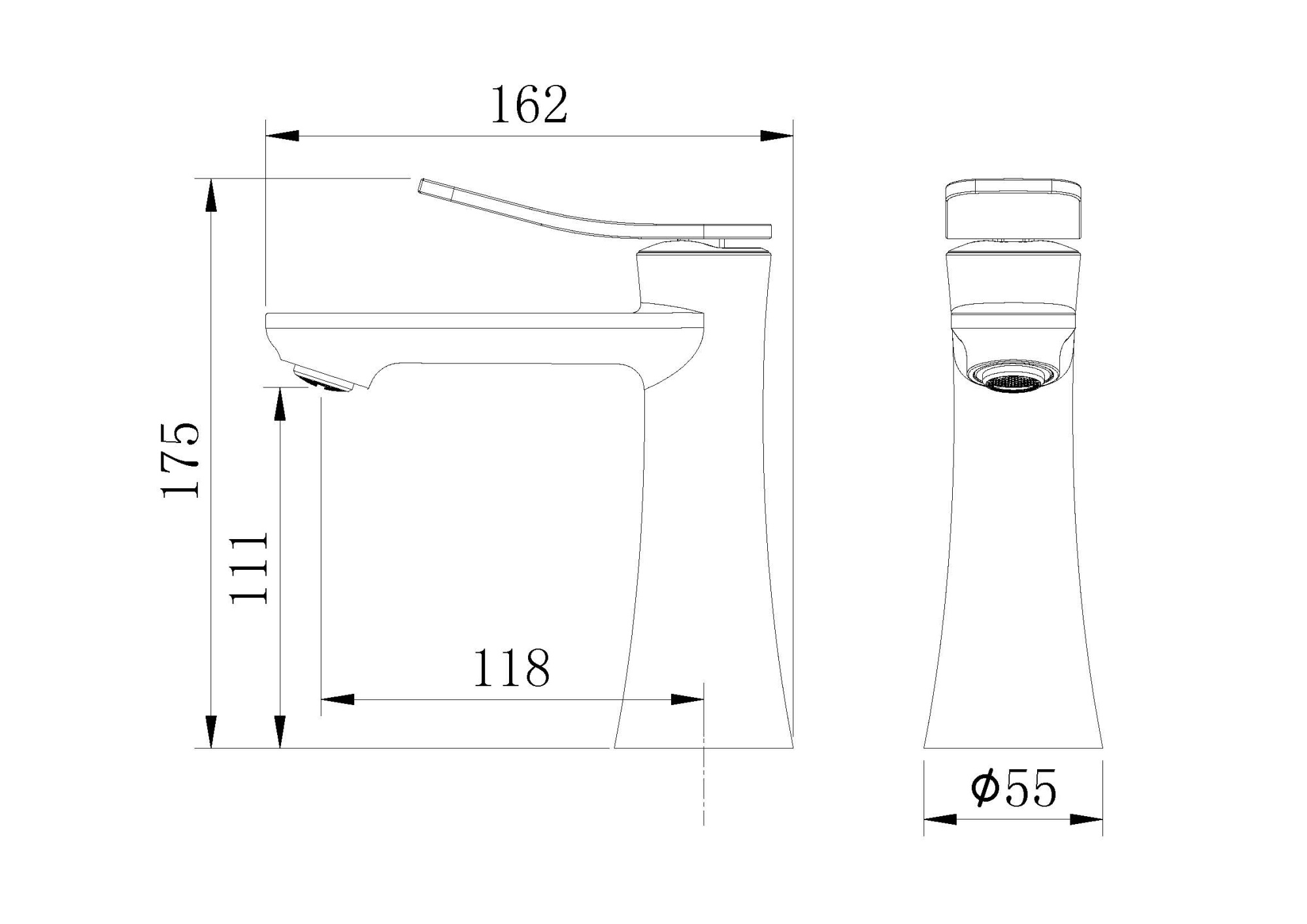 Смеситель для раковины Grossman Advans 510.K35.09.420 графит