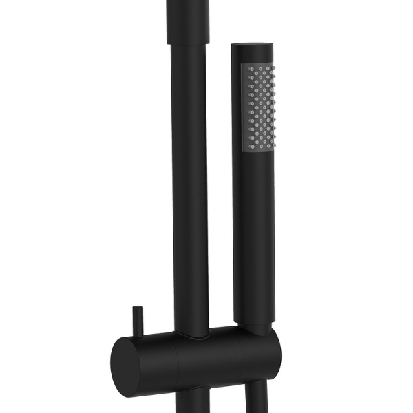 Душевая система со смесителем Raiber Graceful RPB-006 монтаж настенная без термостата черный матовый