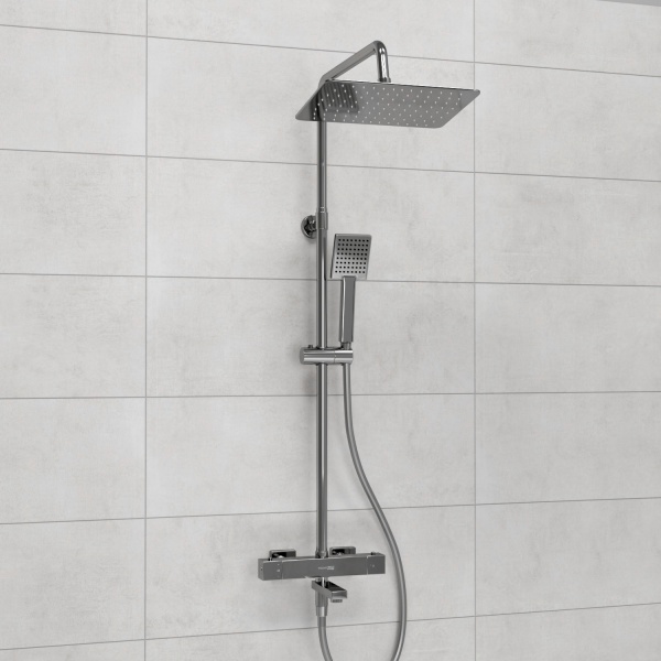 Душевая система со смесителем Wasserkraft  A199.069.141.087.CH Thermo монтаж настенная с термостатом хром