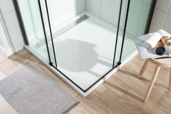 Душевой угол Aquanet Pleasure AE60-S-100x100U-BT квадратная  100x100 стекла прозрачные, профиль черный