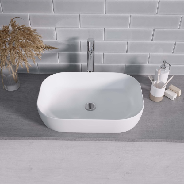 Раковина  прямоугольная Grossman  GR-3049 фаянс цвет белый