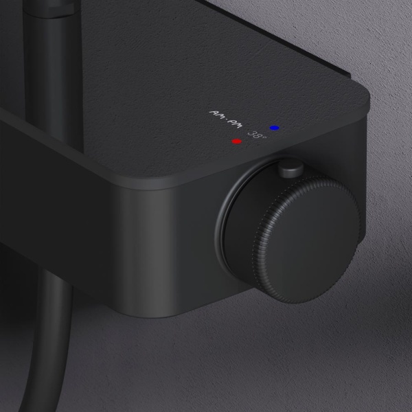 Душевая система со смесителем Am.Pm Inspire V2.0 F0750A422 монтаж настенная с термостатом черный