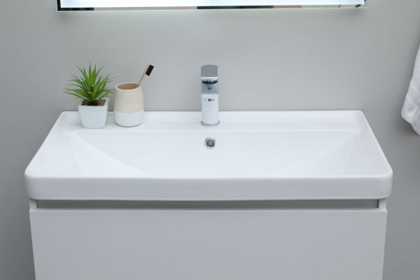 Раковина мебельная прямоугольная Aquanet Ирис 00301805 керамика цвет белый