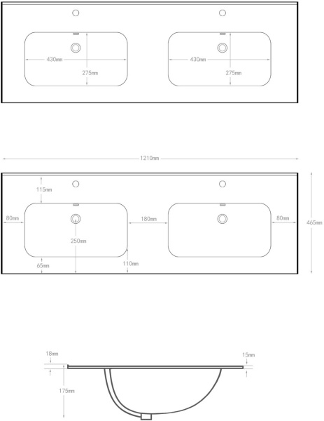 Раковина мебельная прямоугольная Aquanet Flat 00254367 керамика цвет белый