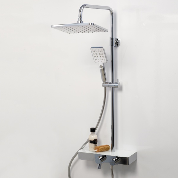 Душевая система со смесителем Wasserkraft  A11301 монтаж настенная с термостатом белый/хром