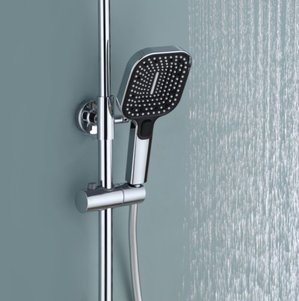 Душевая система со смесителем ALMAes Deivon SDI-1832 монтаж настенная с термостатом хром