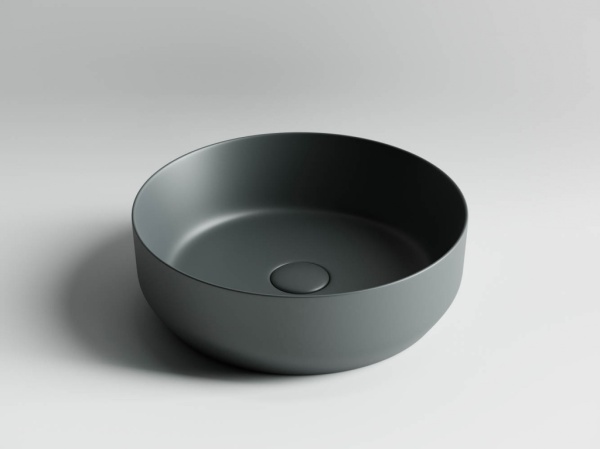 Раковина накладная круглая Ceramica Nova Element CN6022MDH фарфор цвет темно-серый матовый
