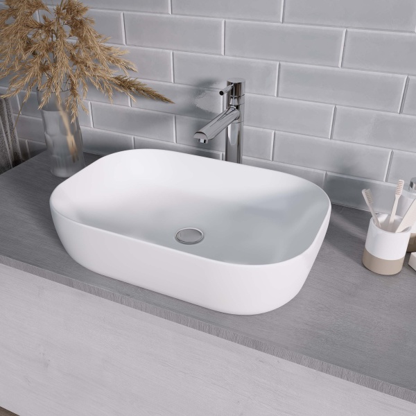 Раковина  прямоугольная Grossman  GR-3049 фаянс цвет белый