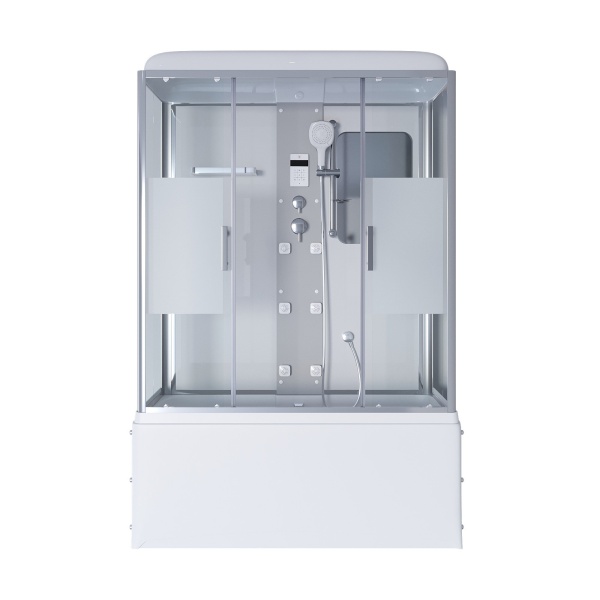 Душевая кабина с крышей Niagara Ultra NG-3150-01 прямоугольная  150x70 стекла прозрачные с узором, профиль хром