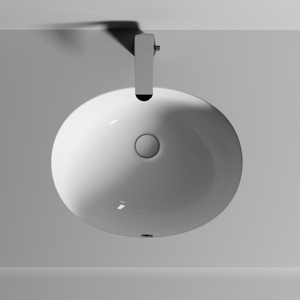 Раковина встраиваемая снизу овальная Ceramica Nova Element CN6042 фарфор цвет белый