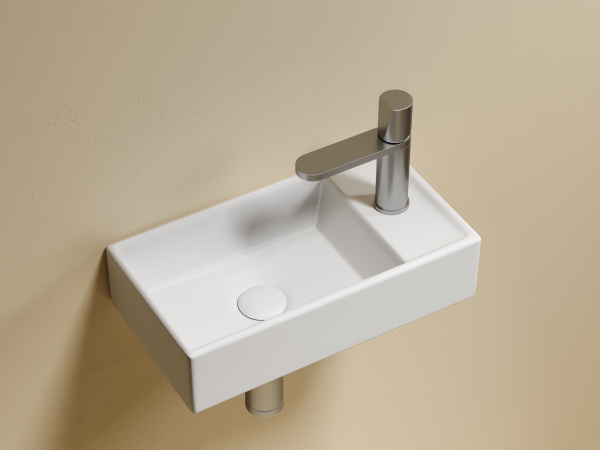 Раковина подвесная прямоугольная Ceramica Nova Element CN6051LMW фарфор цвет белый матовый