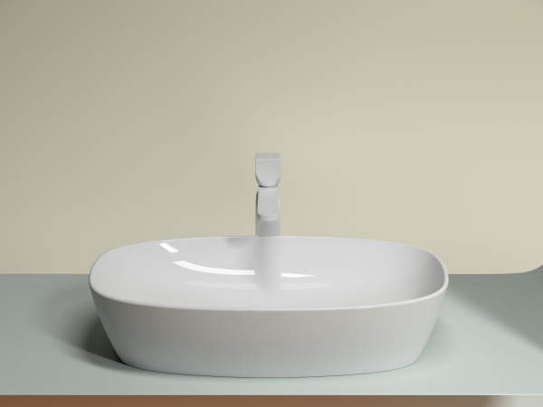 Раковина накладная овальная Ceramica Nova Element CN6049 фарфор цвет белый