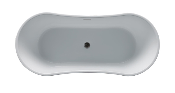 Акриловая ванна отдельностоящая BelBagno  BB406-1650-730 165x75 овальная цвет белый