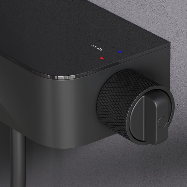 Душевая система со смесителем Am.Pm Func F078F322 монтаж настенная с термостатом черный