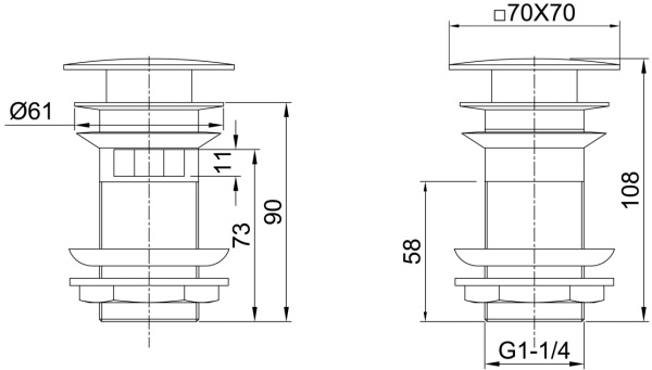 Донный клапан с переливом Allen Brau Infinity 5.21026-00 латунь хром