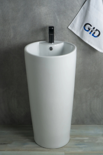 Раковина напольная круглая GID ceramic  Nb131 керамика цвет белый