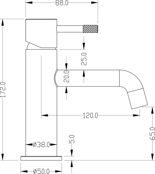 Смеситель для раковины Boheme Uno 461-WCR белый/хром