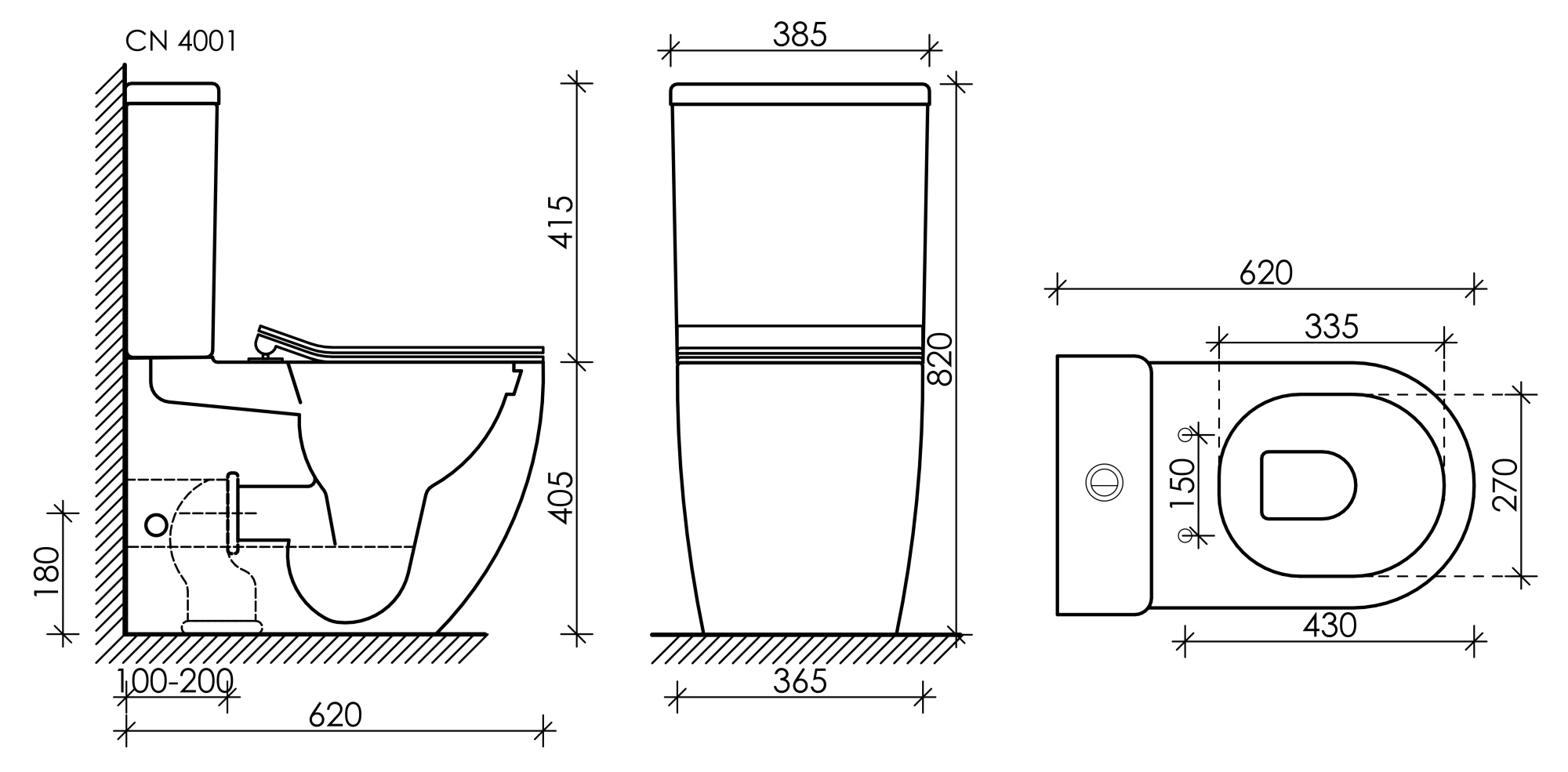 Унитаз напольный Ceramica Nova Metropol CN4001 Rimless фарфор белый
