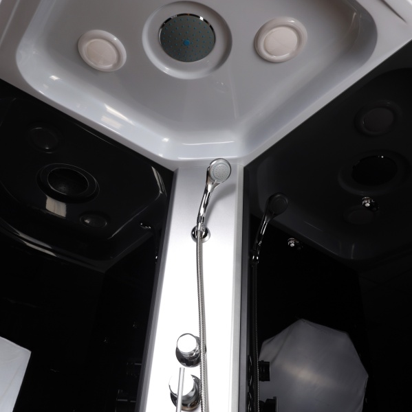 Душевая кабина с крышей Niagara Eco E120/80/13R/TN асимметричная  120x80 стекла тонированные, профиль матовый хром