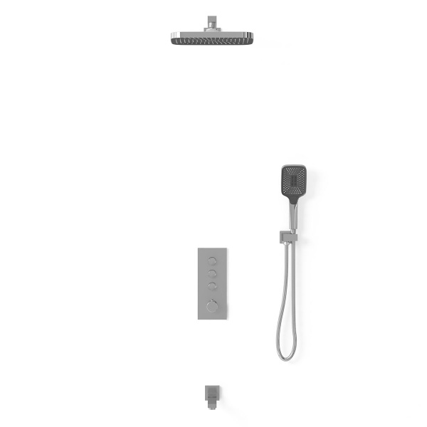 Душевая система со смесителем Vincea  VSFW-433T1CH монтаж встраиваемая в стену с термостатом хром