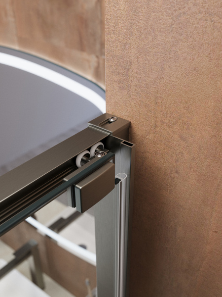 Душевой угол Cezares Lux LUX-AH-FS-1-70/80-C-GM прямоугольный 70x80 стекла прозрачные, профиль оружейная сталь