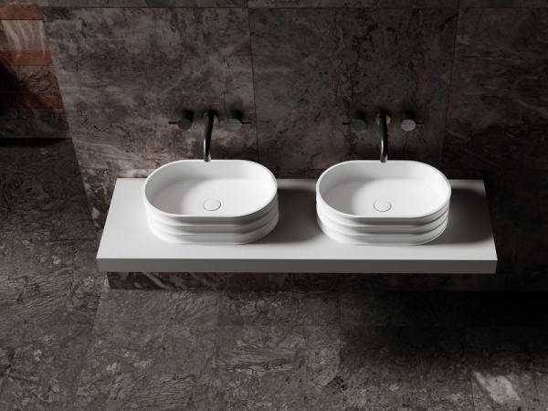 Раковина  овальная Abber STEIN AS2650 искусственный камень цвет белый матовый