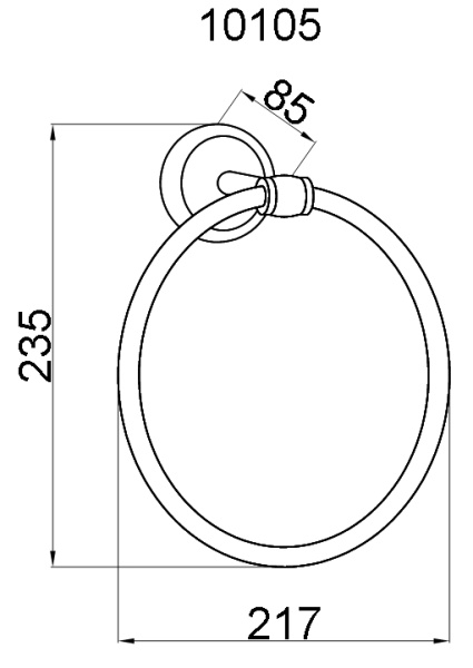 Полотенцедержатель-кольцо Boheme Palazzo 10105 настенный Gold