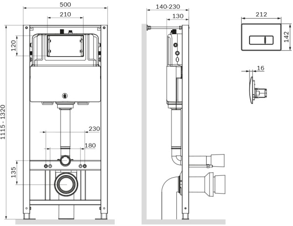 Инсталляция для унитаза Am.Pm Pro I012704.8051 