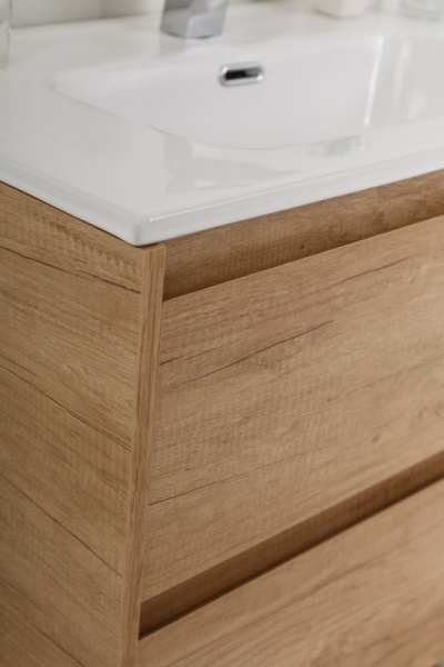 Тумба под раковину подвесная BelBagno Kraft 39-800/390-2C-SO-RNN 80 см  2 ящика цвет Rovere Nebrasca Nature 