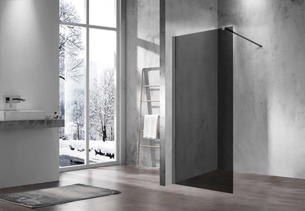 Душевая перегородка Vincea Walk in VSW-1H800CGGM 80 см, стекла тонированные, профиль вороненая сталь