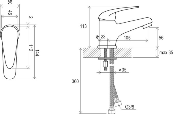 Смеситель для раковины Ravak Susan X070002 хром