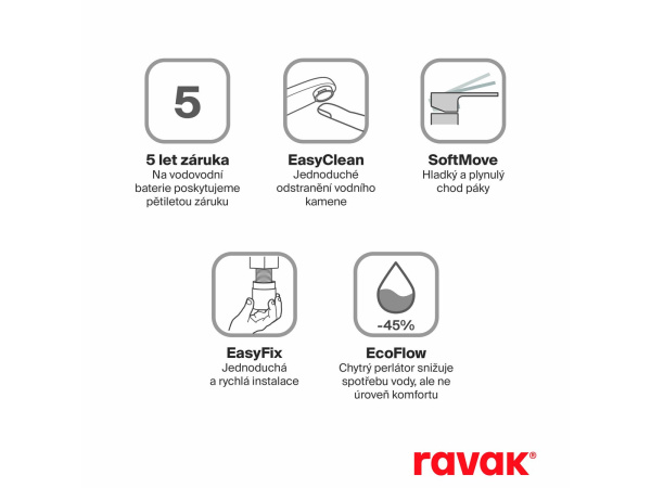 Смеситель для раковины Ravak Solar X070482 хром