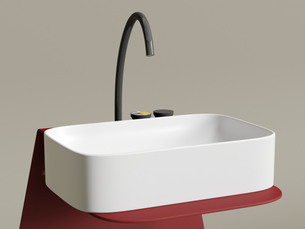 Раковина накладная прямоугольная Ceramica Nova Element CN6053MW фарфор цвет белый матовый