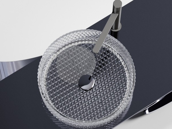 Раковина накладная круглая Ceramica Nova Cristal CN6062 стекло цвет прозрачный