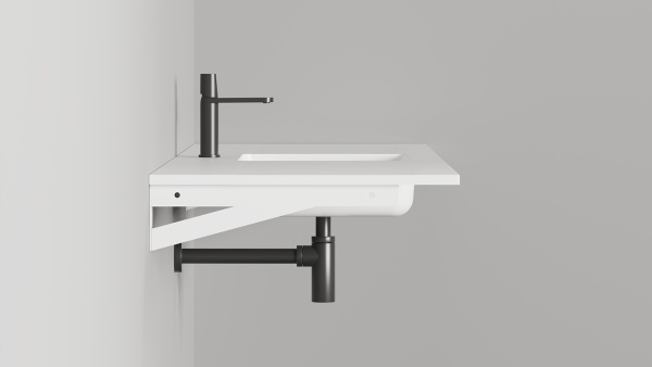 Кронштейн усиленный для столешницы (раковины) левый Salini  1903305M цвет белый