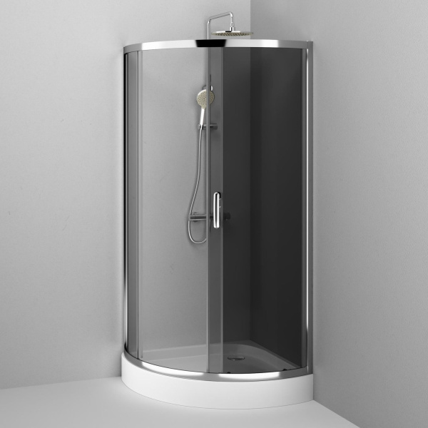 Душевой угол Am.Pm Like W83G-315-090CG четверть круга  стекла тонированные прозрачные, профиль хром