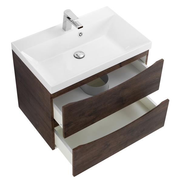 Тумба под раковину подвесная BelBagno Marino MARINO-600-2C-SO-RW-P 60 см  2 ящика цвет Rovere Moro 