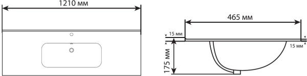 Раковина мебельная прямоугольная Allen Brau Glority 1.35010.20 керамика цвет белый