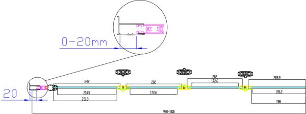 Шторка для ванны складная  Cezares Pratico PRATICO-V-4-100/140-C-Cr 100 см, стекла прозрачные, профиль хром