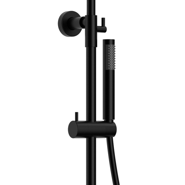 Душевая система со смесителем Raiber Graceful RPB-007 монтаж настенная с термостатом черный матовый