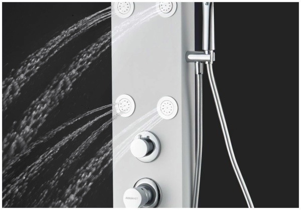 Душевая система со смесителем Aquanet Galaxy 209999 монтаж настенная без термостата белый