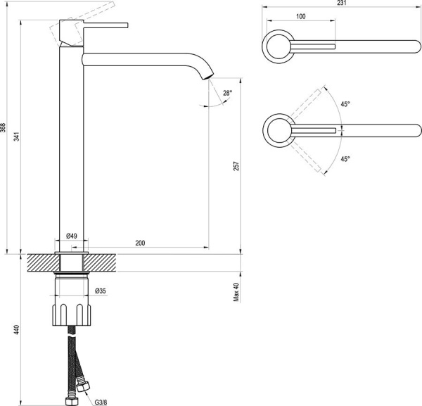 Смеситель для раковины Ravak Espirit X070194 хром