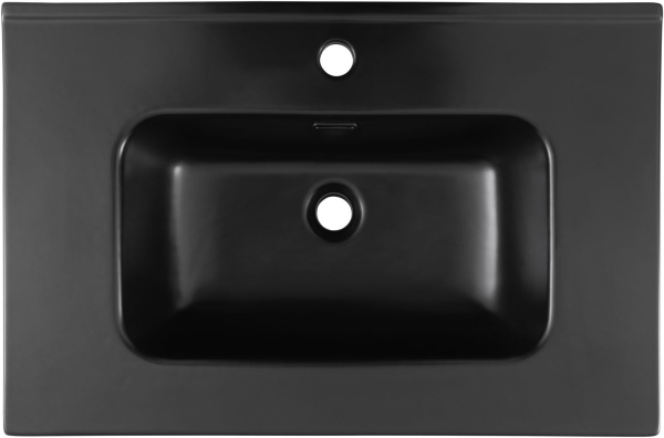 Раковина мебельная прямоугольная Aquanet Flat 00329254 керамика цвет черный матовый