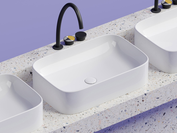 Раковина накладная прямоугольная Ceramica Nova Element CN6053 фарфор цвет белый