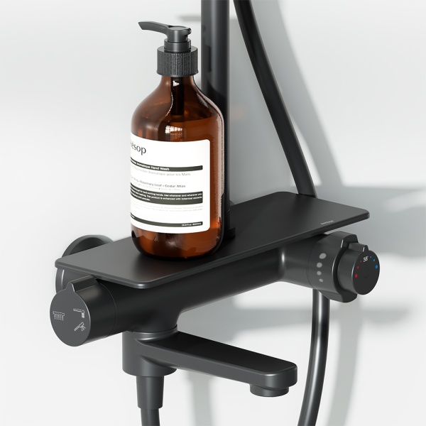 Душевая система со смесителем Damixa Jupiter 977760300 монтаж настенная без термостата черный