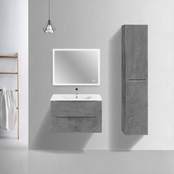 Тумба  подвесная Vincea Mia Slim VMC-2MC800S1BT 80 см  2 ящика цвет Beton 