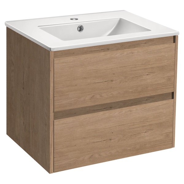 Тумба  подвесная Vincea Gio VMC-2G600NO 60 см  2 ящика цвет N.Oak 